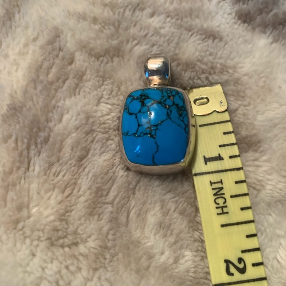 Sterling Silver Turquoise Pendant - Picture 6 of 6